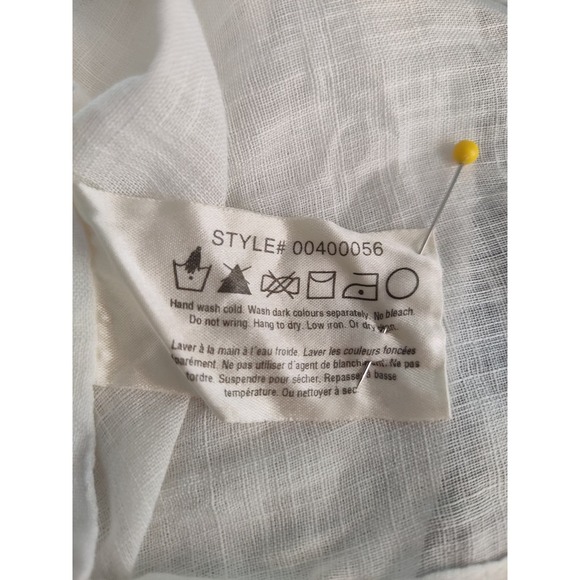 Club Monaco sheer cotton long sleeve popover tunic blouse minimalist S - Picture 9 of 10